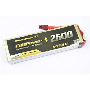FullPower  3S 11.1V 2600mAh 50C Gold Edition V2 Deans